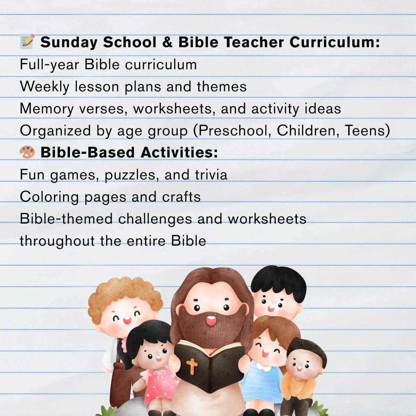 La biblioteca definitiva para la enseñanza bíblica: más de 500.000 recursos (no volverá a comprar ningún otro plan de estudios). 