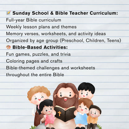 La biblioteca definitiva para la enseñanza bíblica: más de 500.000 recursos (no volverá a comprar ningún otro plan de estudios). 