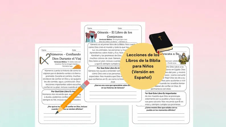 20 Lecciones de los Libros de la Biblia para Niños 
