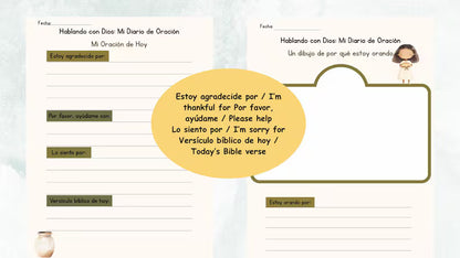 Diario de Oración Infantil en Español - Hablando con Dios
