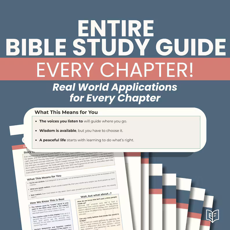 A Bible Study in One Year - 52-Week Study, A 365-Day Spiritual Journey with Daily Prayer and Notes