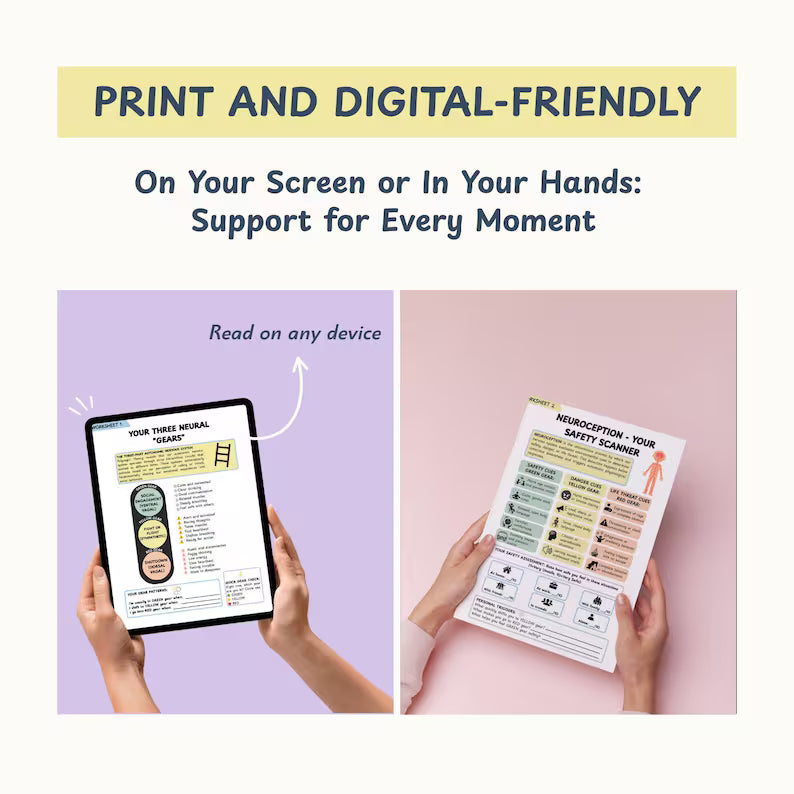 Polyvagal Cheat Sheets: Visual Guide to Your 3 States