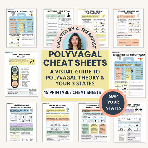 Polyvagal Cheat Sheets: Visual Guide to Your 3 States